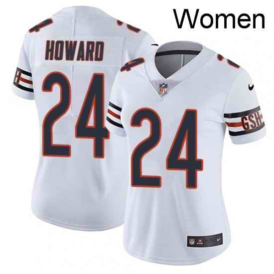Womens Nike Chicago Bears 24 Jordan Howard Elite White NFL Jersey